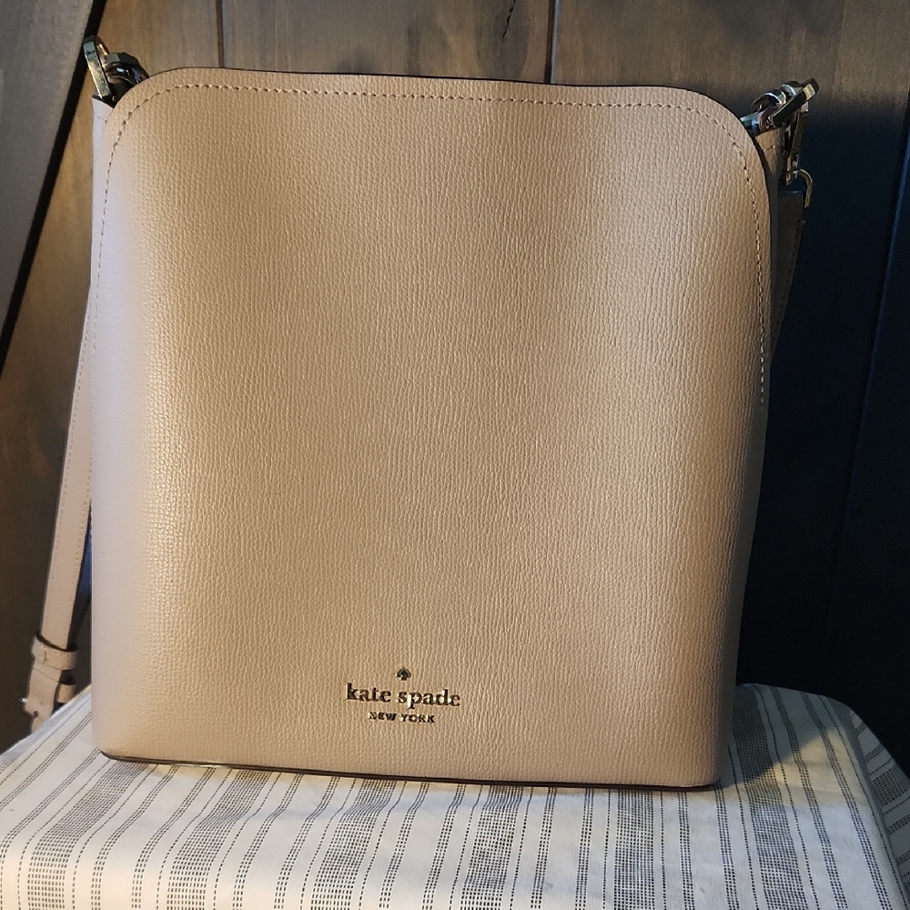 Kate Spade Taupe Bucket Shoulder Bag
